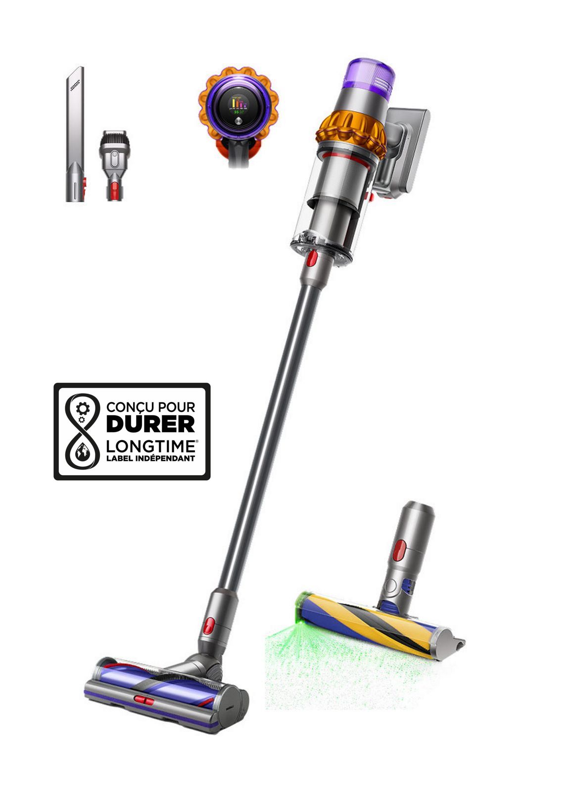 Aspirateur sans-fil Dyson V15 Detect™ Absolute (Jaune/Nickel)